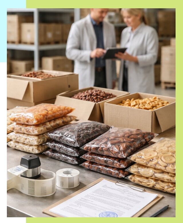 Сертификация сухофруктов в Луге от 12372 р. | Алешин-Лга под ключ