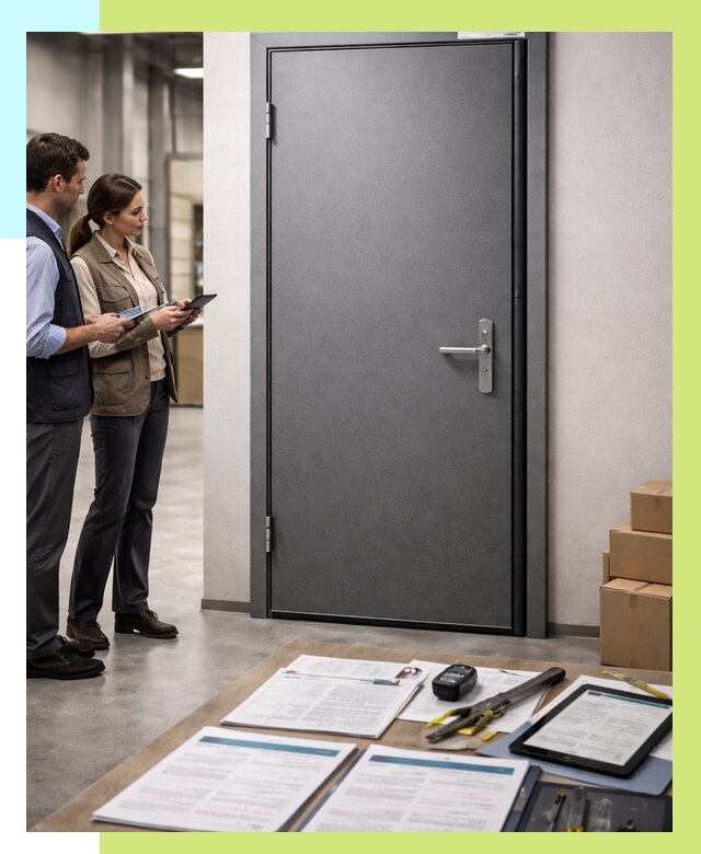 Сертификация противопожарных дверей в Луге от 9279 р. | Алешин-Лга