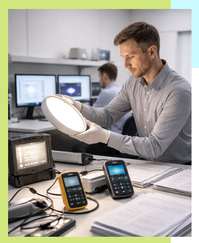 Сертификация светильников в Луге: испытания и оформление