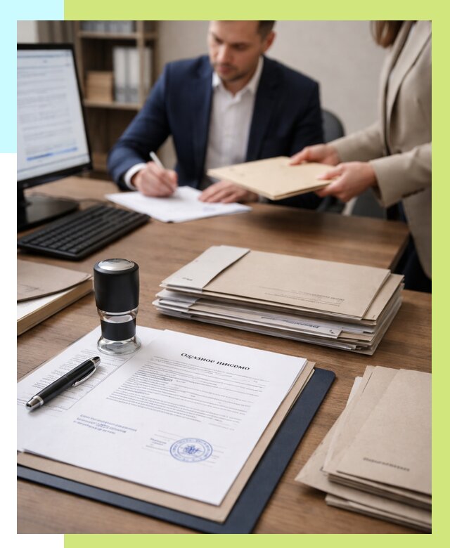 Отказное письмо для таможни в Луге от 3093 р, Алешин-Лга