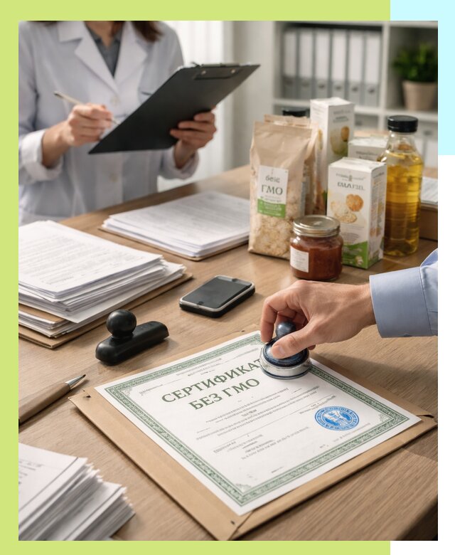 Получение сертификата Без ГМО для продукции в Луге