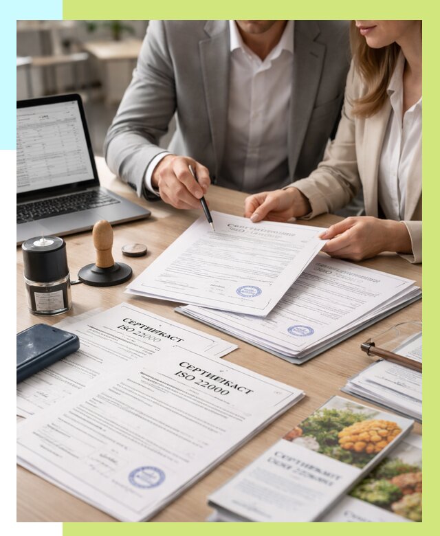 Сертификат ISO 22000 в Луге от 41240 р. под ключ | Алешин-Лга