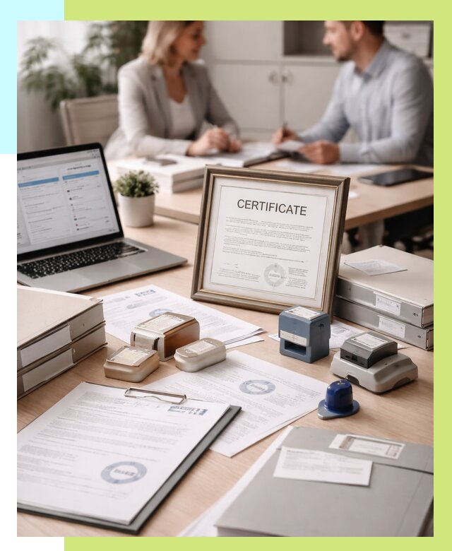 Сертификация компании в Луге от 46395 р. | Алешин-Лга — заказ